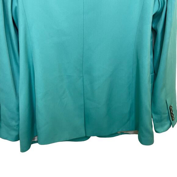 Reiss Ember Notched Single Button Blazer Green Tailored Lined Womens Size 12 - Picture 13 of 16